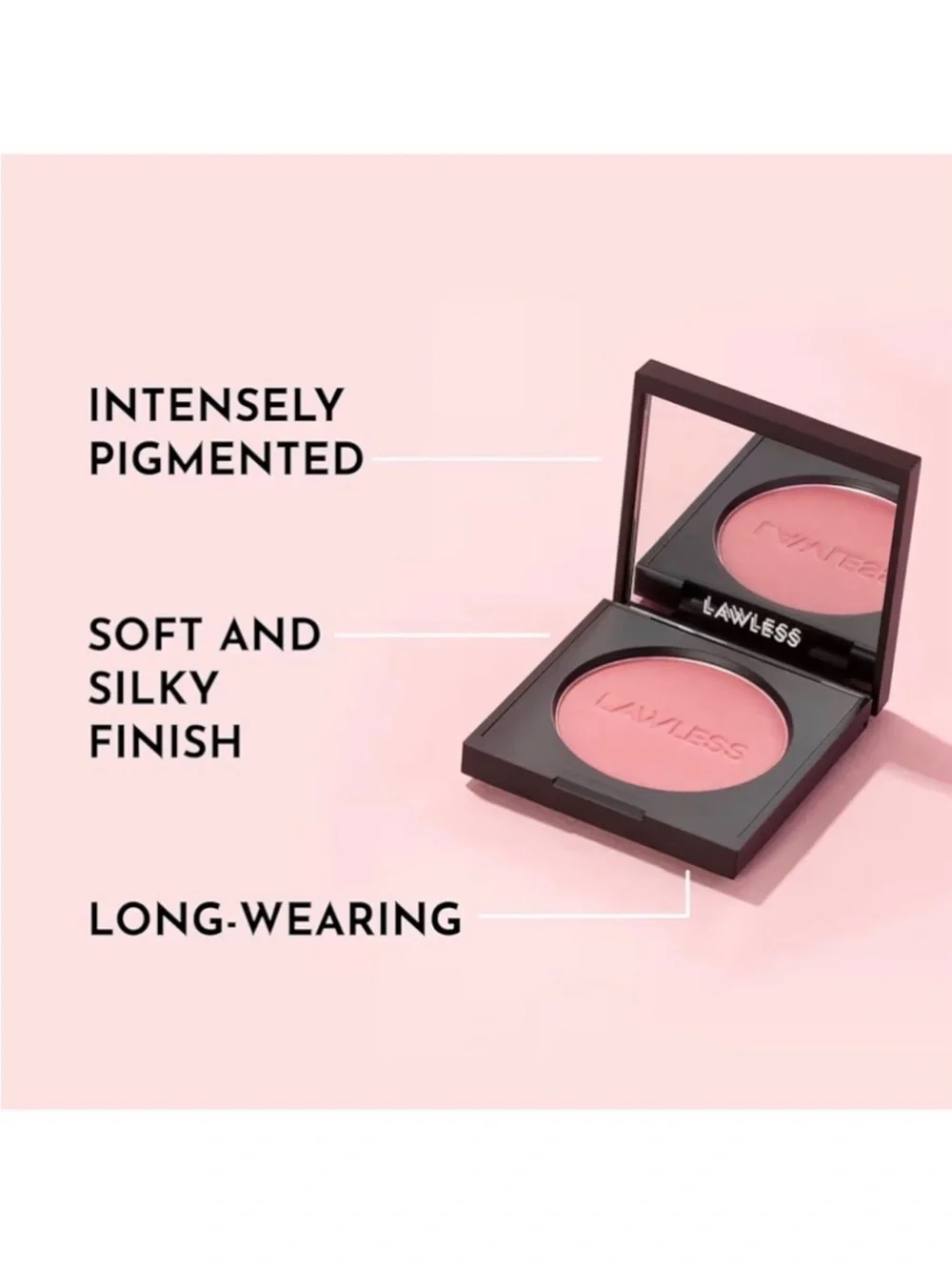 LAWLESS Make Me Blush Talc-Free Velvet Blush Daisy Pink BNIB